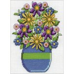 (image for) Blue Vase Counted Cross Stitch Kit